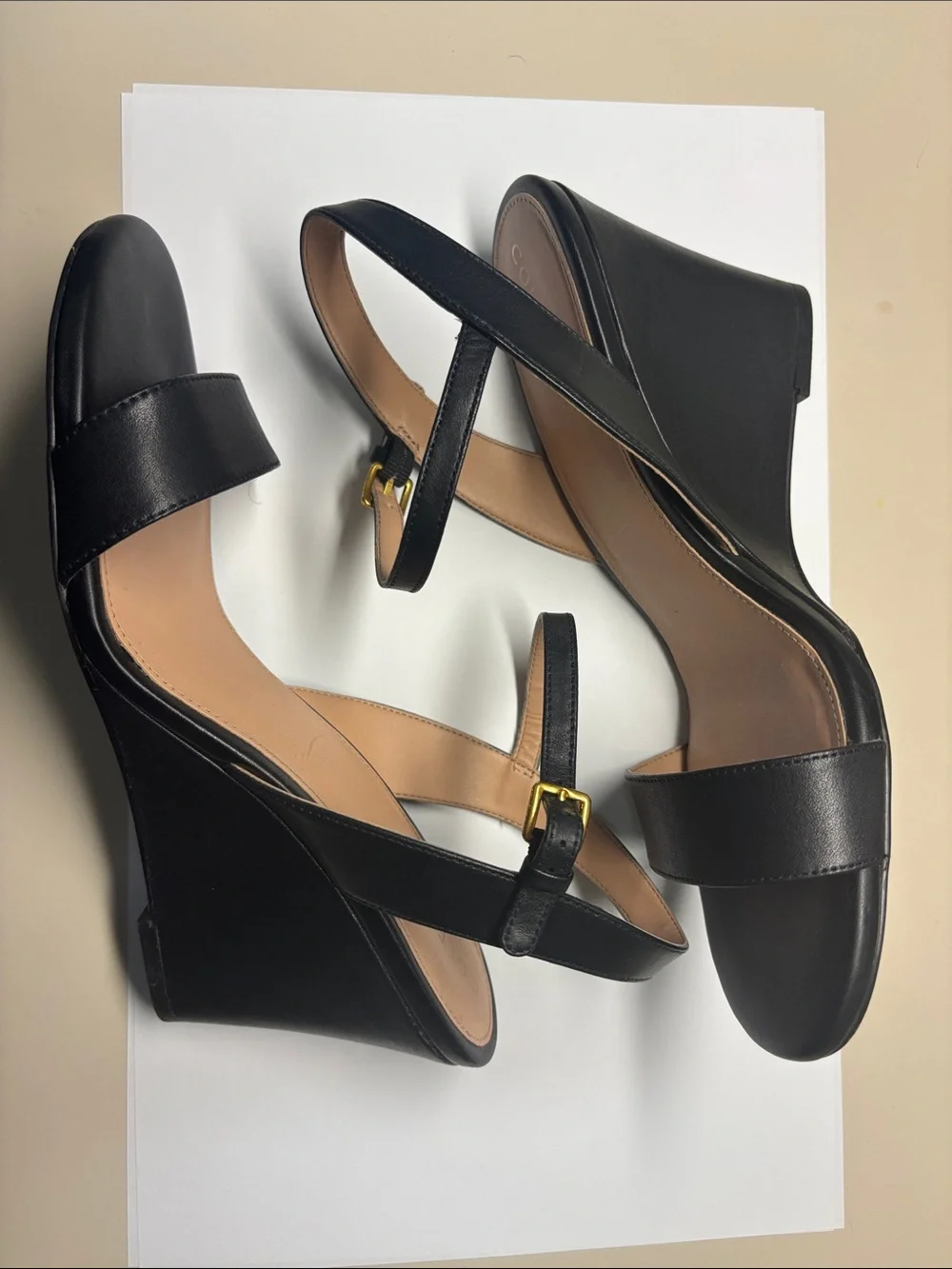 Cole Haan Josie wedge leather sandal